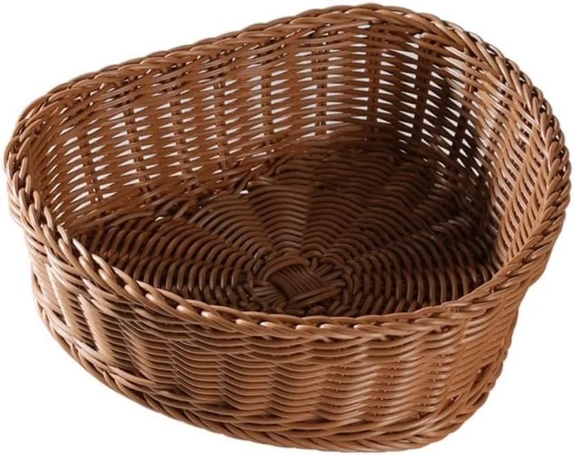 سینی میوه AUEMNUR، سبد نان پلاستیکی در 2 اندازه برای سرو میوه، سازمان دهنده آشپزخانه، سبد دست ساز، ذخیره سازی چند منظوره (8x27 سانتی متر)