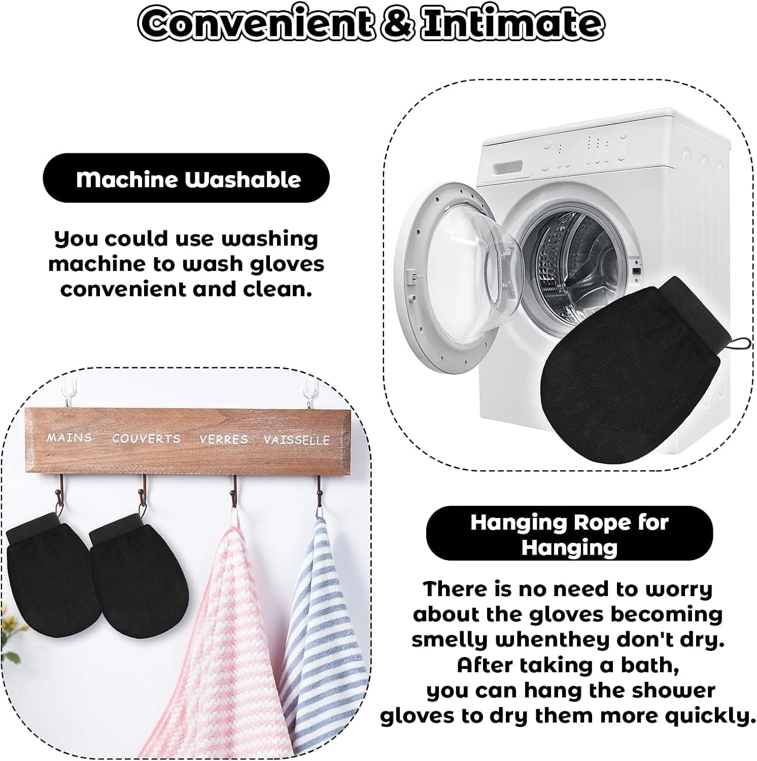 دستکش لایه بردار عمیق MOMENT برای بدن، دستکش لایه بردار کره ای، اسکرابر بدن برای حمام، از بین برنده پوست مرده، کراتوز پیلاریس (4 عدد مشکی) دستکش لایه بردار عمیق MOMENT برای بدن، دستکش لایه بردار کره ای، اسکرابر بدن برای حمام، از بین برنده پوست مرده، کراتوز پیلاریس (4 عدد مشکی)