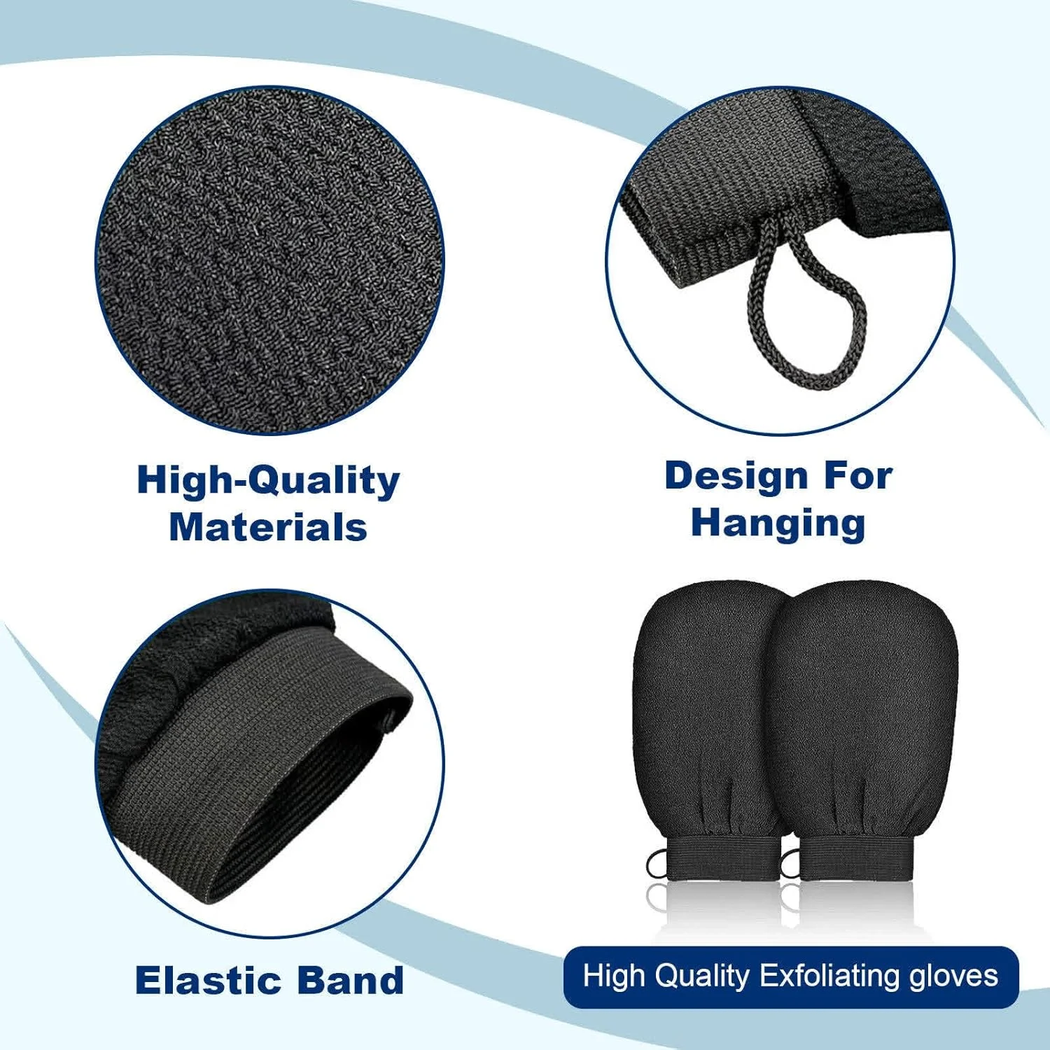 دستکش لایه بردار ممتاز 2 عددی، دستکش اسکراب بدن SPA، دستکش لایه بردار ملایم دو طرفه، الیاف ویسکوز برای پاکسازی موثر بدون تحریک پوست دستکش لایه بردار ممتاز 2 عددی، دستکش اسکراب بدن SPA، دستکش لایه بردار ملایم دو طرفه، الیاف ویسکوز برای پاکسازی موثر بدون تحریک پوست