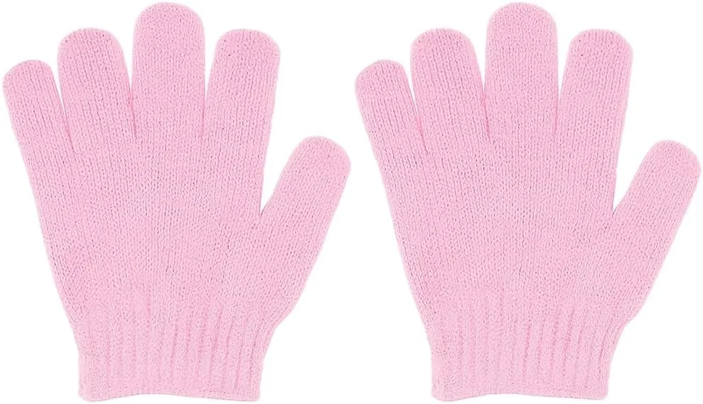 دستکش لایه بردار بدن 2 عددی، دستکش اسکراب حمام دو طرفه برای پاکسازی عمیق پوست، اسکرابر دوش برای از بین بردن پوست مرده، دستکش لایه بردار قابل استفاده مجدد برای زنان و مردان