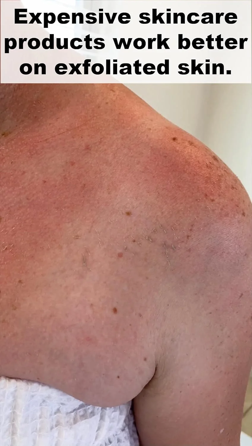 دستکش لایه بردار ابریشمی WATCH ME GLOW، ساخته شده از 100% ابریشم ترکیه، لایه برداری عمیق بدن، از بین برنده پوست مرده، صاف کننده پوست و از بین برنده کراتوز پیلاریس