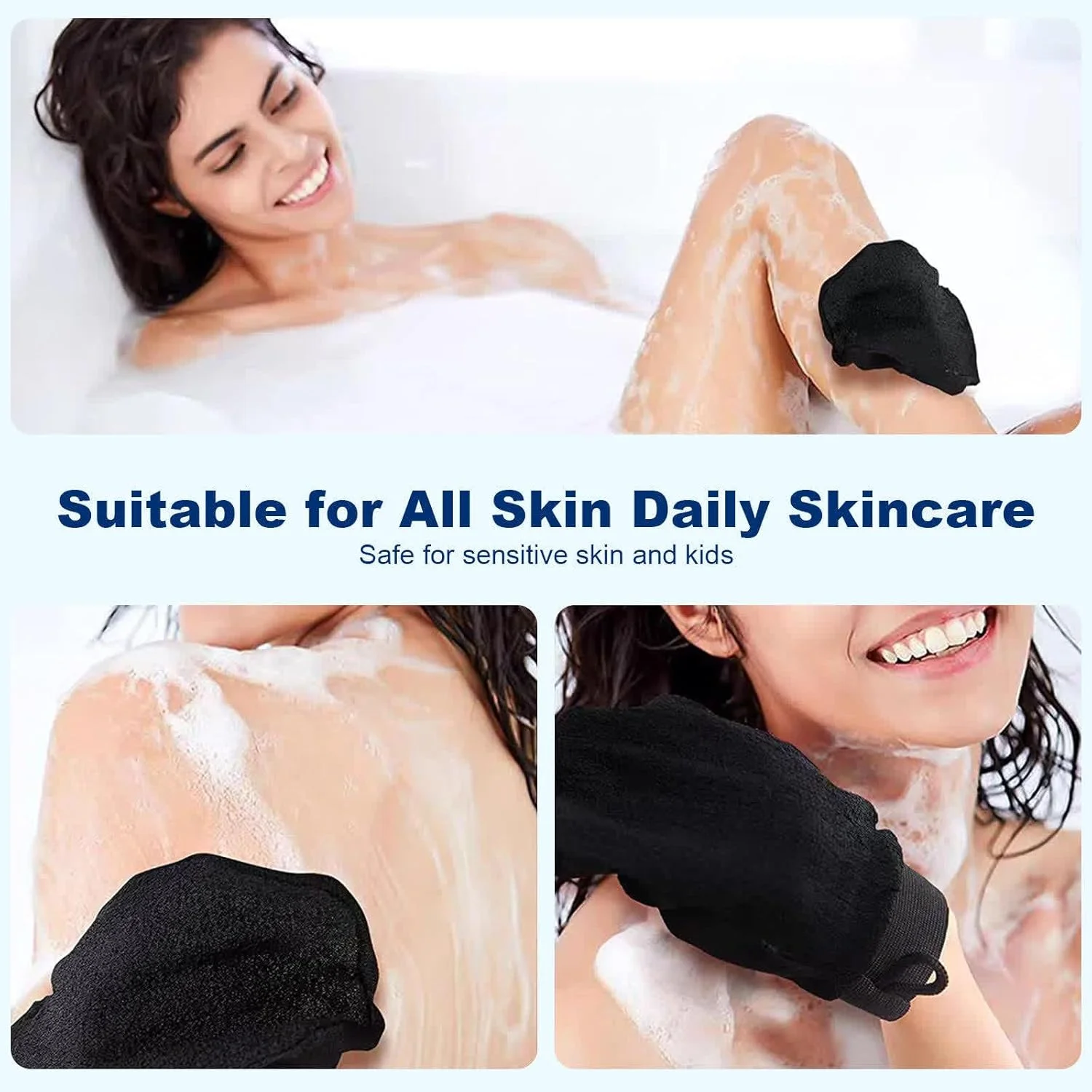 دستکش لایه بردار ممتاز 2 عددی، دستکش اسکراب بدن SPA، دستکش لایه بردار ملایم دو طرفه، الیاف ویسکوز برای پاکسازی موثر بدون تحریک پوست دستکش لایه بردار ممتاز 2 عددی، دستکش اسکراب بدن SPA، دستکش لایه بردار ملایم دو طرفه، الیاف ویسکوز برای پاکسازی موثر بدون تحریک پوست