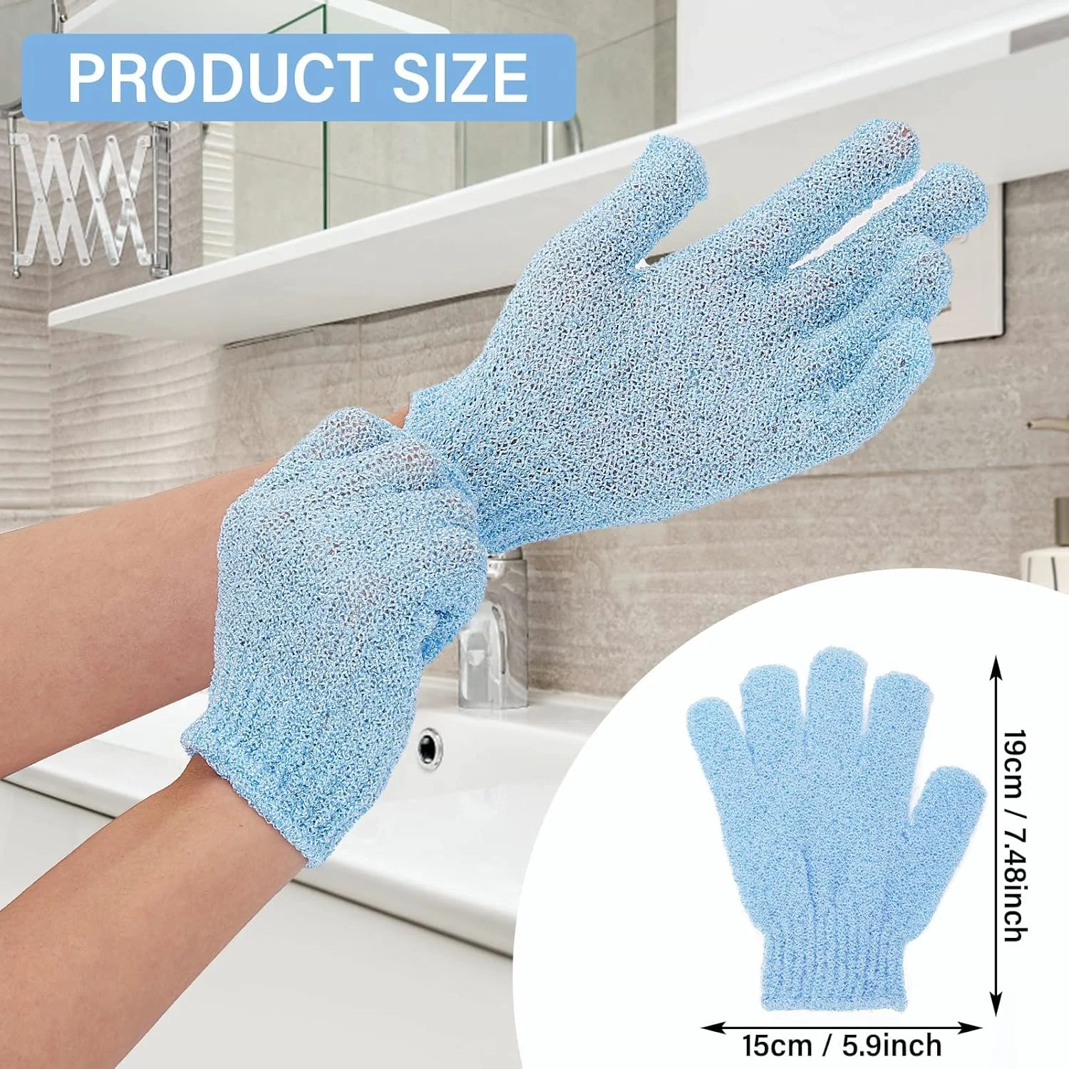 ELECDON Exfoliating Gloves - Premium Scrub Wash Mitt for Shower,Spa,Massage and Body Scrubs - Spa Exfoliation Accessories For Men and Women ELECDON Exfoliating Gloves - Premium Scrub Wash Mitt for Shower,Spa,Massage and Body Scrubs - Spa Exfoliation Accessories For Men and Women