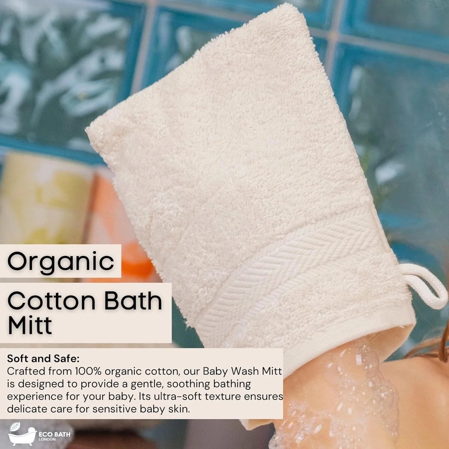 لیف حمام پنبه ارگانیک اکو بث لندن - بسته 3 عددی، فوق العاده نرم و ضد حساسیت، 100% پنبه ارگانیک با حلقه آویز، بدون رنگ و سفید کننده لیف حمام پنبه ارگانیک اکو بث لندن - بسته 3 عددی، فوق العاده نرم و ضد حساسیت، 100% پنبه ارگانیک با حلقه آویز، بدون رنگ و سفید کننده