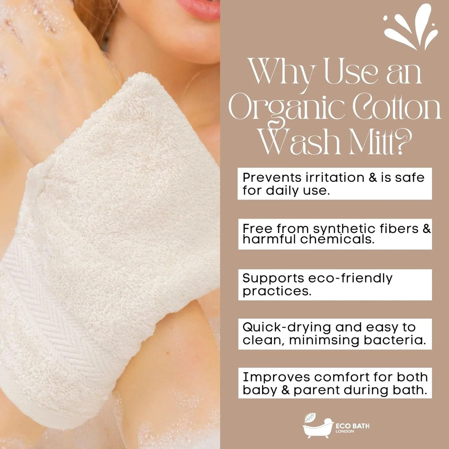 لیف حمام پنبه ارگانیک اکو بث لندن - بسته 3 عددی، فوق العاده نرم و ضد حساسیت، 100% پنبه ارگانیک با حلقه آویز، بدون رنگ و سفید کننده لیف حمام پنبه ارگانیک اکو بث لندن - بسته 3 عددی، فوق العاده نرم و ضد حساسیت، 100% پنبه ارگانیک با حلقه آویز، بدون رنگ و سفید کننده