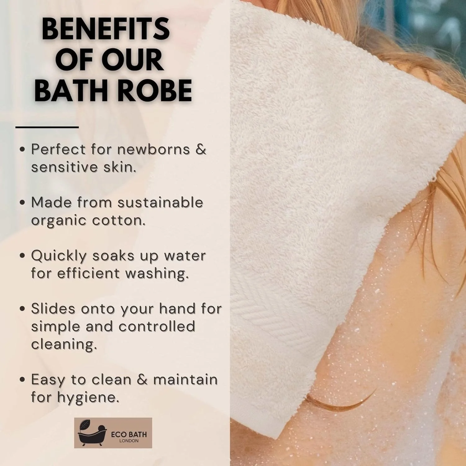 لیف حمام پنبه ارگانیک اکو بث لندن - بسته 3 عددی، فوق العاده نرم و ضد حساسیت، 100% پنبه ارگانیک با حلقه آویز، بدون رنگ و سفید کننده لیف حمام پنبه ارگانیک اکو بث لندن - بسته 3 عددی، فوق العاده نرم و ضد حساسیت، 100% پنبه ارگانیک با حلقه آویز، بدون رنگ و سفید کننده