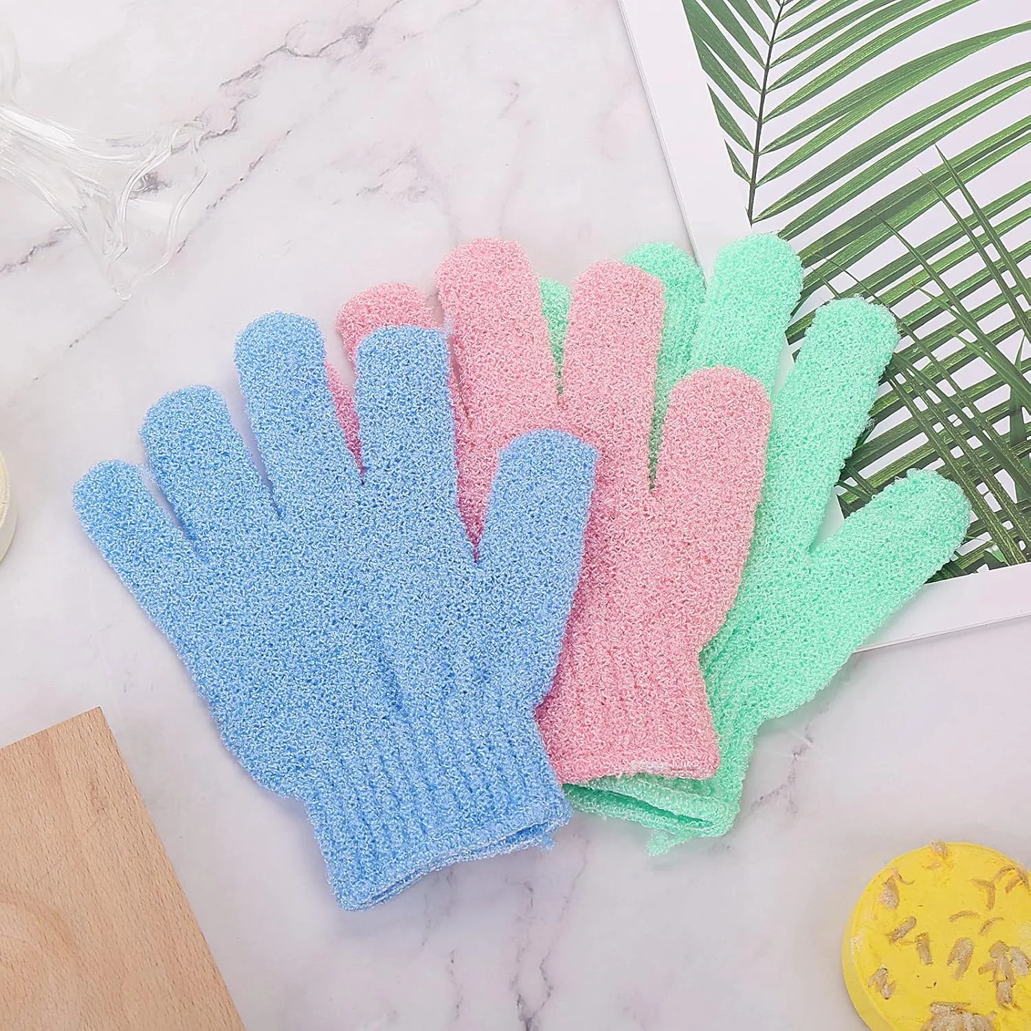 ELECDON Exfoliating Gloves - Premium Scrub Wash Mitt for Shower,Spa,Massage and Body Scrubs - Spa Exfoliation Accessories For Men and Women ELECDON Exfoliating Gloves - Premium Scrub Wash Mitt for Shower,Spa,Massage and Body Scrubs - Spa Exfoliation Accessories For Men and Women