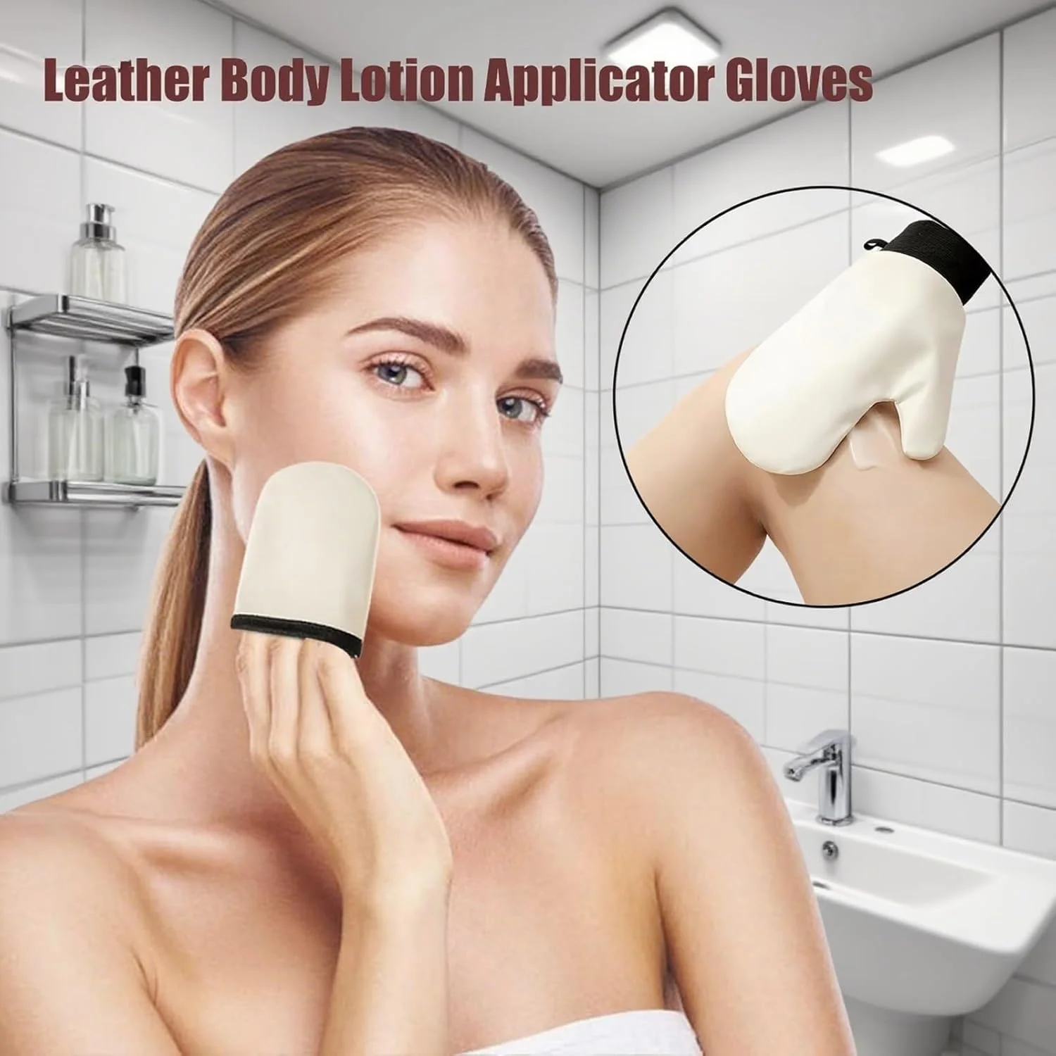 دستکش برنزه کننده | دستکش برنزه کننده لوسیون بدن چرمی - اپلیکاتور نرم پشت برای روغن های روزانه لوسیون دوش ساحلی مربیان اسپا آرایش عروس عاشقان برنزه رقصندگان شب دستکش برنزه کننده | دستکش برنزه کننده لوسیون بدن چرمی - اپلیکاتور نرم پشت برای روغن های روزانه لوسیون دوش ساحلی مربیان اسپا آرایش عروس عاشقان برنزه رقصندگان شب