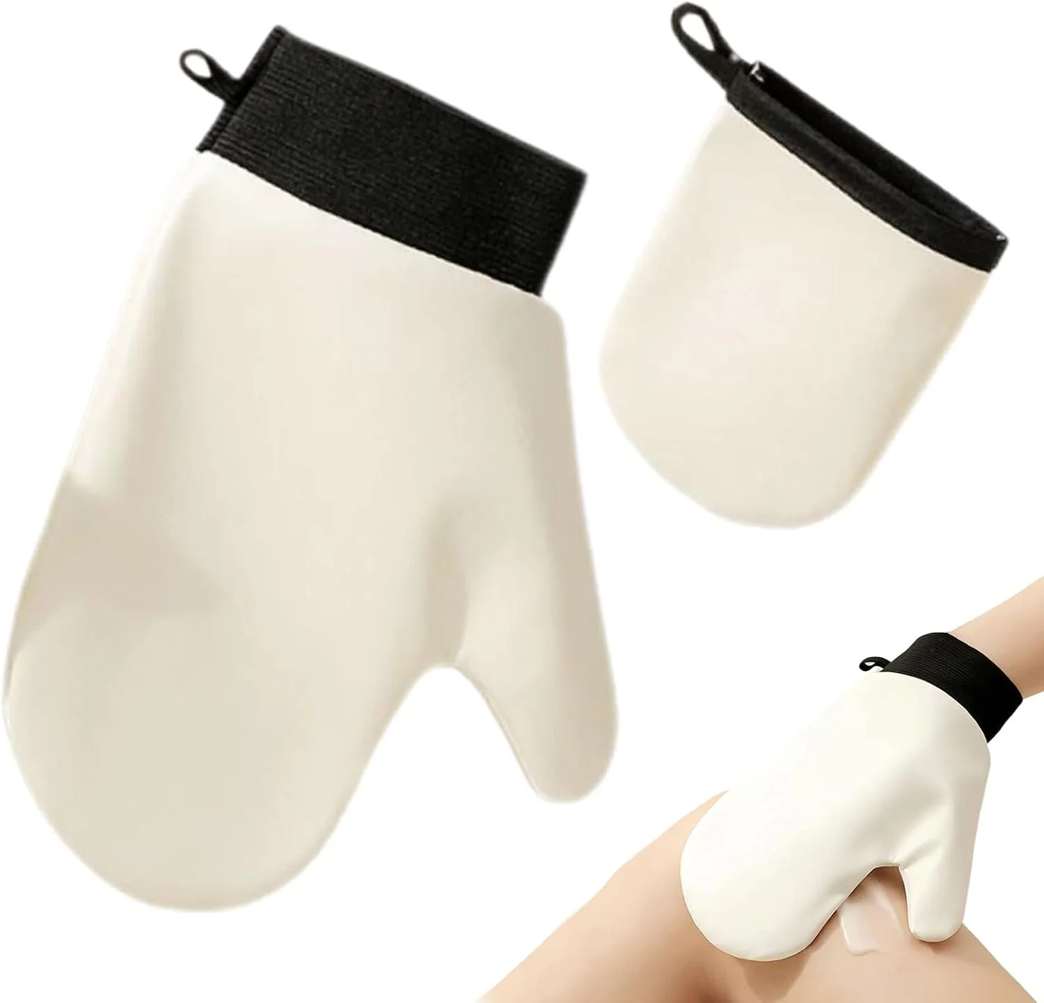 دستکش برنزه کننده | کیت اپلیکاتور لوسیون دستکش برنزه کننده خودکار، اپلیکاتور پشت قابل شستشو برای روغن های حمام اسپا لوسیون موس آرایش باشگاه روزانه ساحل مسافرت عصر تولد