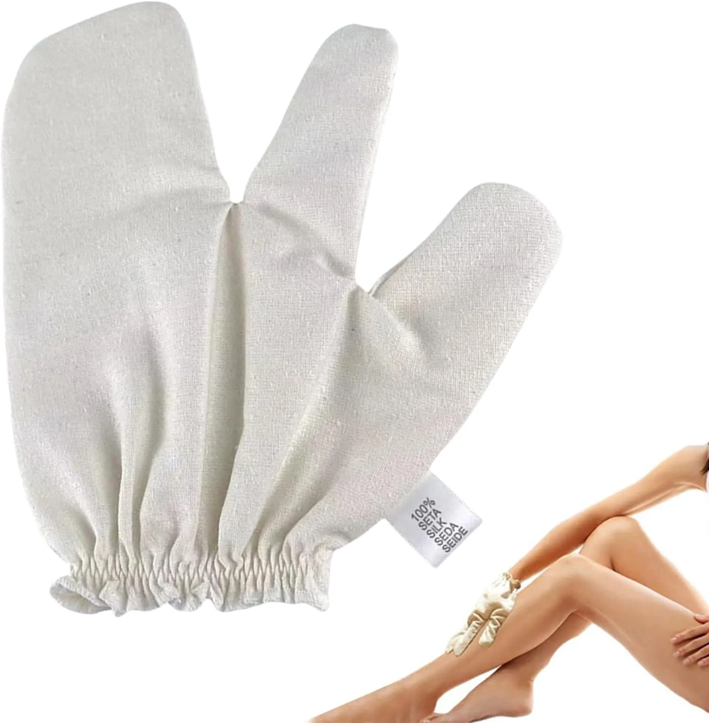 دستکش حمام | دستکش ابریشمی شستشوی بدن - اسکرابر صورت قابل استفاده مجدد، دستکش پوستی برای مسافرت منزل مردان و زنان ماساژ تمیز کردن صورت پا