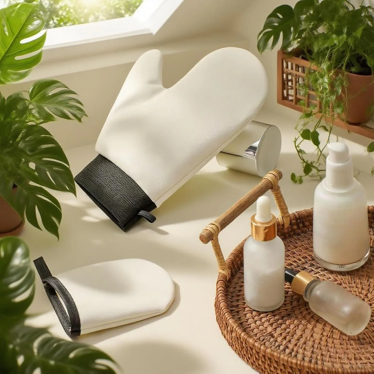 دستکش برنزه کننده | دستکش برنزه کننده لوسیون بدن - اپلیکاتور نرم پشت برای روغن های روزانه، لوسیون حمام ساحلی، مربیان اسپا، آرایش عروس، دوستداران برنزه، رقصندگان، عصر دستکش برنزه کننده | دستکش برنزه کننده لوسیون بدن - اپلیکاتور نرم پشت برای روغن های روزانه، لوسیون حمام ساحلی، مربیان اسپا، آرایش عروس، دوستداران برنزه، رقصندگان، عصر