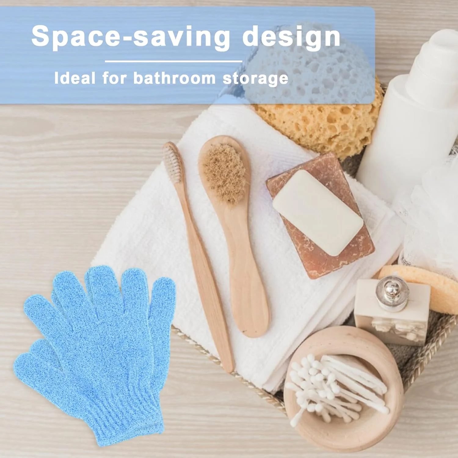 دستکش لایه بردار هومیلادی | 6 عدد دستکش لایه بردار | دستکش اسکراب بدن برای از بین بردن سلول های مرده پوست | دستکش اسکراب بدن قابل استفاده مجدد برای دوش و ماساژ (سبز، آبی، صورتی)