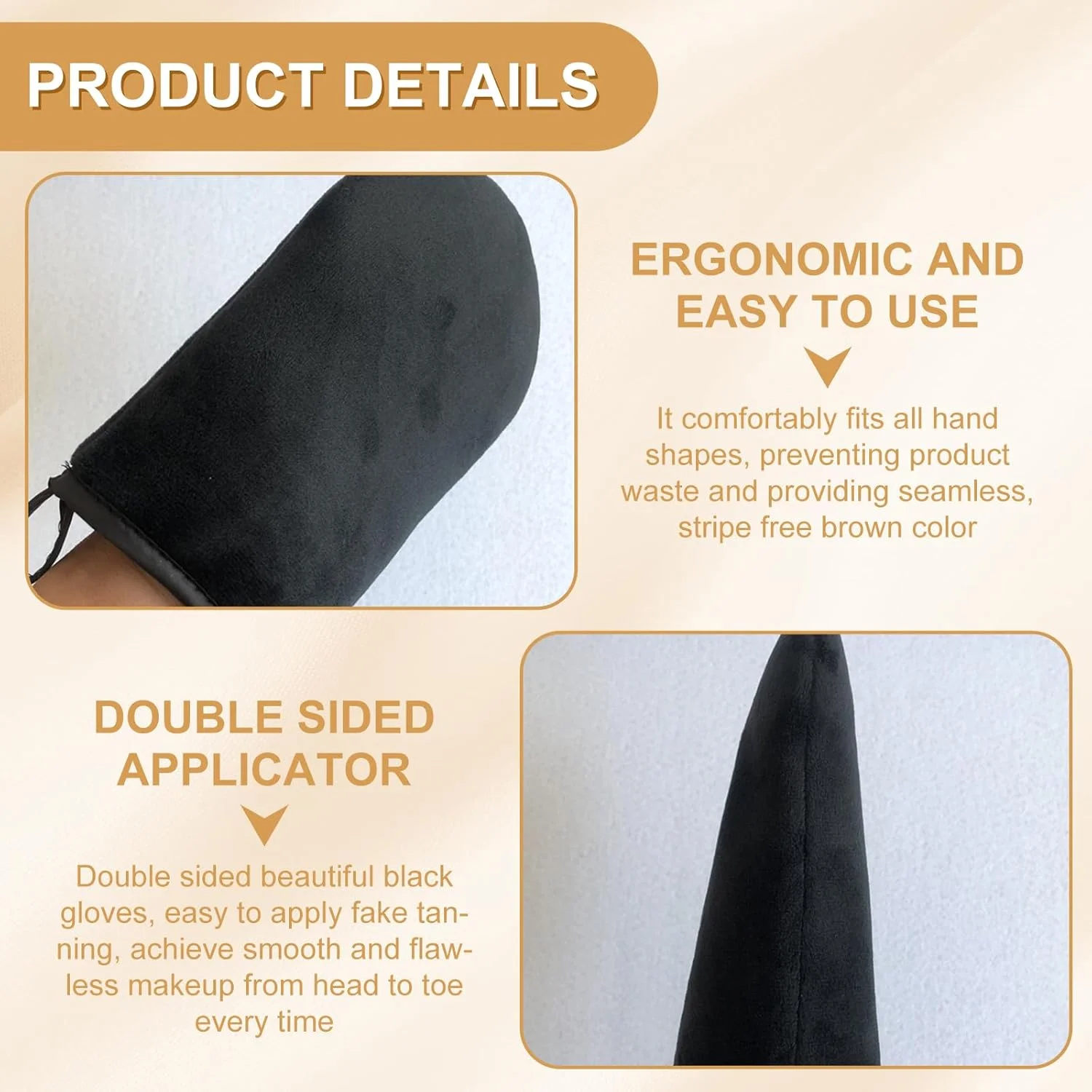 دستکش برنزه کننده 2 عددی - دستکش دو طرفه برای برنزه کننده بدون رگه، جلوگیری از لک شدن دست ها و پوشش یکنواخت، دستکش آفتاب گرفتن قابل شستشو و استفاده مجدد دستکش برنزه کننده 2 عددی - دستکش دو طرفه برای برنزه کننده بدون رگه، جلوگیری از لک شدن دست ها و پوشش یکنواخت، دستکش آفتاب گرفتن قابل شستشو و استفاده مجدد