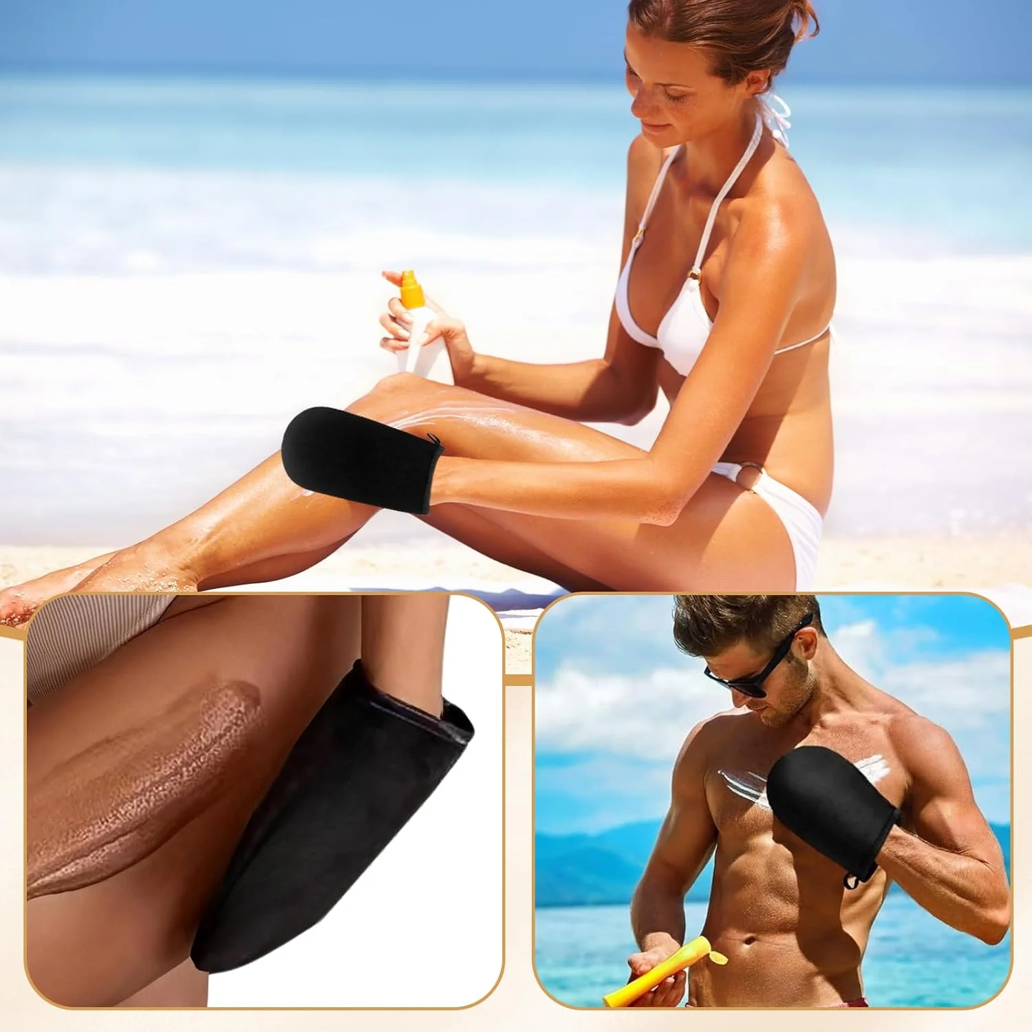 دستکش برنزه کننده 2 عددی - دستکش دو طرفه برای برنزه کننده بدون رگه، جلوگیری از لک شدن دست ها و پوشش یکنواخت، دستکش آفتاب گرفتن قابل شستشو و استفاده مجدد دستکش برنزه کننده 2 عددی - دستکش دو طرفه برای برنزه کننده بدون رگه، جلوگیری از لک شدن دست ها و پوشش یکنواخت، دستکش آفتاب گرفتن قابل شستشو و استفاده مجدد