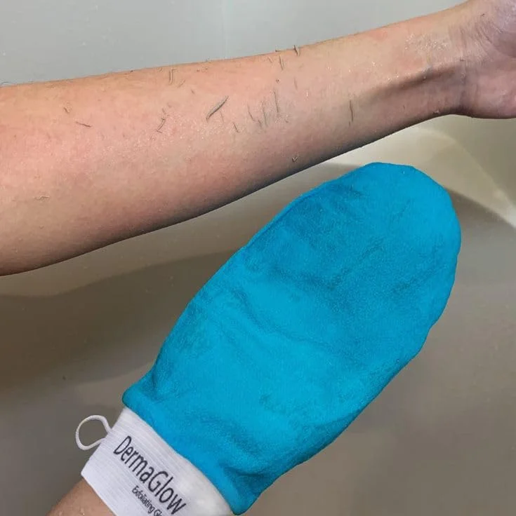 درما گلو - دستکش لایه بردار کره ای، لایه برداری عمیق پوست، اسکرابر بدن ویسکوز خالص، لایه بردار کره ای.