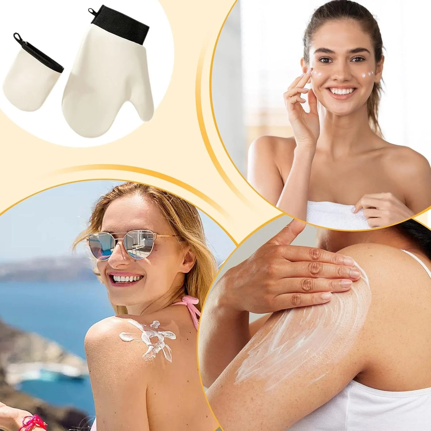 دستکش برنزه کننده | کیت اپلیکاتور لوسیون دستکش های برنزه کننده | اپلیکاتور نرم پشت برای روغن های روزانه لوسیون دوش ساحلی مربیان اسپا آرایش عروس عاشقان رقصندگان شب دستکش برنزه کننده | کیت اپلیکاتور لوسیون دستکش های برنزه کننده | اپلیکاتور نرم پشت برای روغن های روزانه لوسیون دوش ساحلی مربیان اسپا آرایش عروس عاشقان رقصندگان شب