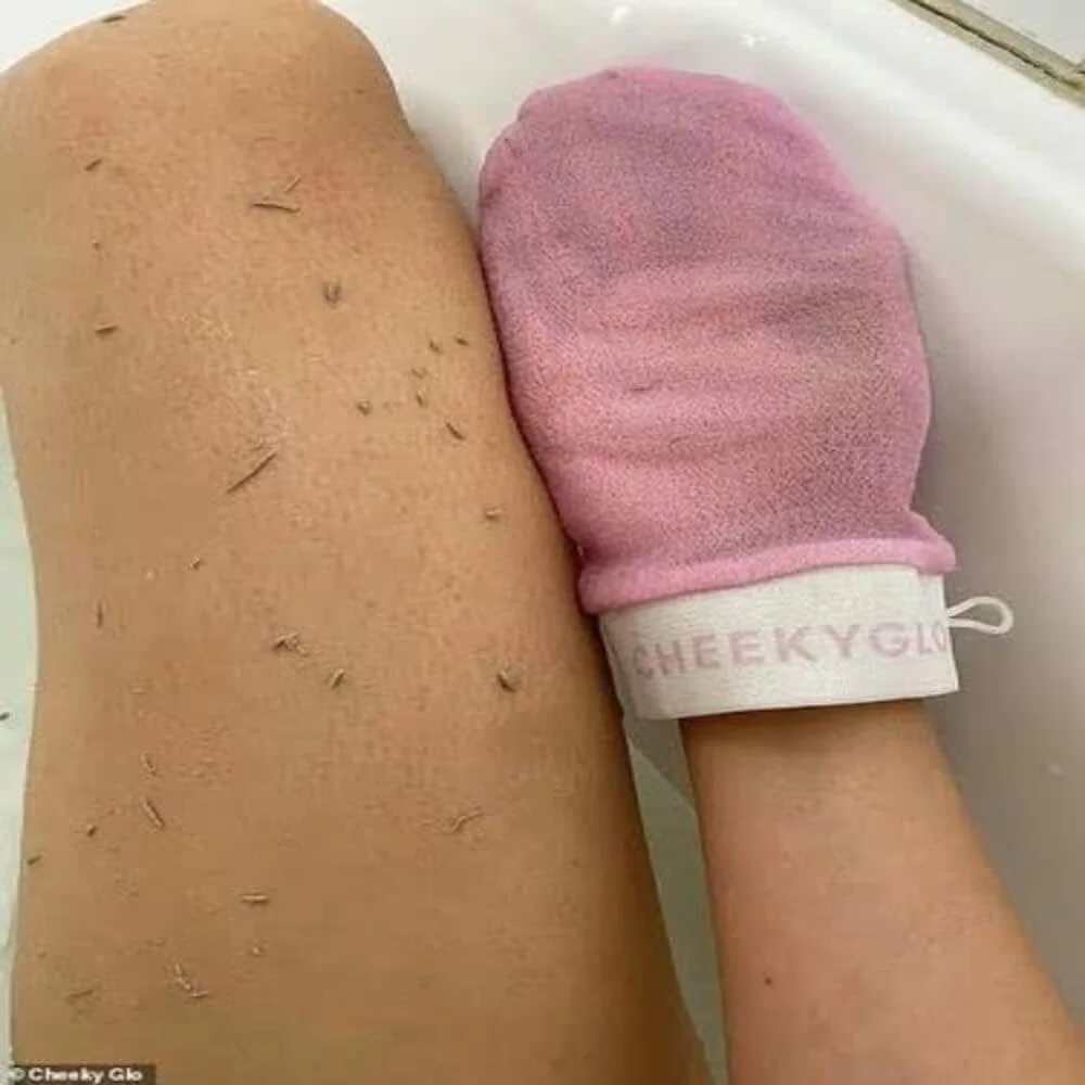 Cheeky Glo Exfoliating Glove - Pure Viscose Fibre, Exfoliating Body Glove for Dead Skin, Tan Removal for Face and Body, Directly Imported Baby Pink Color (Pack of 1) Cheeky Glo Exfoliating Glove - Pure Viscose Fibre, Exfoliating Body Glove for Dead Skin, Tan Removal for Face and Body, Directly Imported Baby Pink Color (Pack of 1)