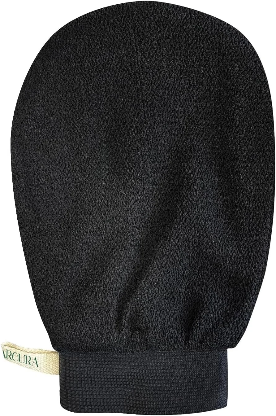 دستکش لایه بردار بدن آرورا با الهام از کره - دستکش اسکراب عمیق بدن برای پوست مرده، پاک کردن برنزه کننده اسپری، کراتوز پیلاریس و اسکراب بدن - 100% الیاف ویسکوز