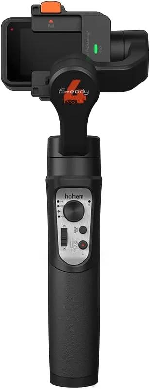 لرزشگیر گیمبال Hohem iSteady Pro 4 سازگار با GoPro 11/10/9/8/7 Insta360 One R DJI OSMO Action، گیمبال دوربین اکشن 3 محوره با باتری 14 ساعته ضد پاشش آب