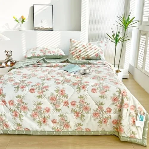 لحاف خنک کننده سبک وزن مناسب تمام فصول سایز کوئین/فول، پتوی نخی تنفسی با حس خنکی برای تعریق شبانه، مناسب افراد گرمایی، نرم و راحت لحاف خنک کننده سبک وزن مناسب تمام فصول سایز کوئین/فول، پتوی نخی تنفسی با حس خنکی برای تعریق شبانه، مناسب افراد گرمایی، نرم و راحت