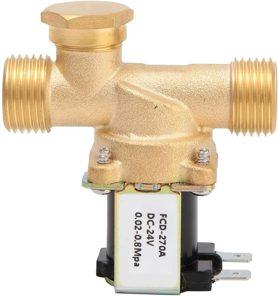 شیر برقی برنجی G1/2 اینچ، شیر برقی الکترومغناطیسی نرمالی بسته (DC24V) شیر برقی برنجی G1/2 اینچ، شیر برقی الکترومغناطیسی نرمالی بسته (DC24V)