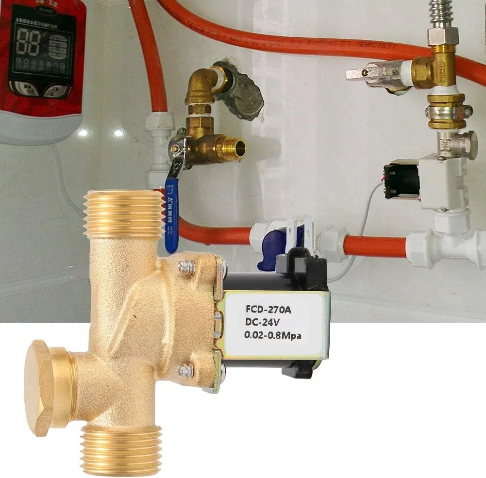 شیر برقی برنجی G1/2 اینچ، شیر برقی الکترومغناطیسی نرمالی بسته (DC24V) شیر برقی برنجی G1/2 اینچ، شیر برقی الکترومغناطیسی نرمالی بسته (DC24V)