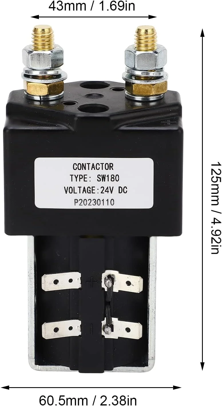 BROLEO 24V DC Contactor Solenoid Valve, Single Pole Single Throw Replacement for EZGO Car, Cart, Truck, Forklift, SW180 200A 24VDC Solenoid Valve with Professional Manufacturing BROLEO 24V DC Contactor Solenoid Valve, Single Pole Single Throw Replacement for EZGO Car, Cart, Truck, Forklift, SW180 200A 24VDC Solenoid Valve with Professional Manufacturing