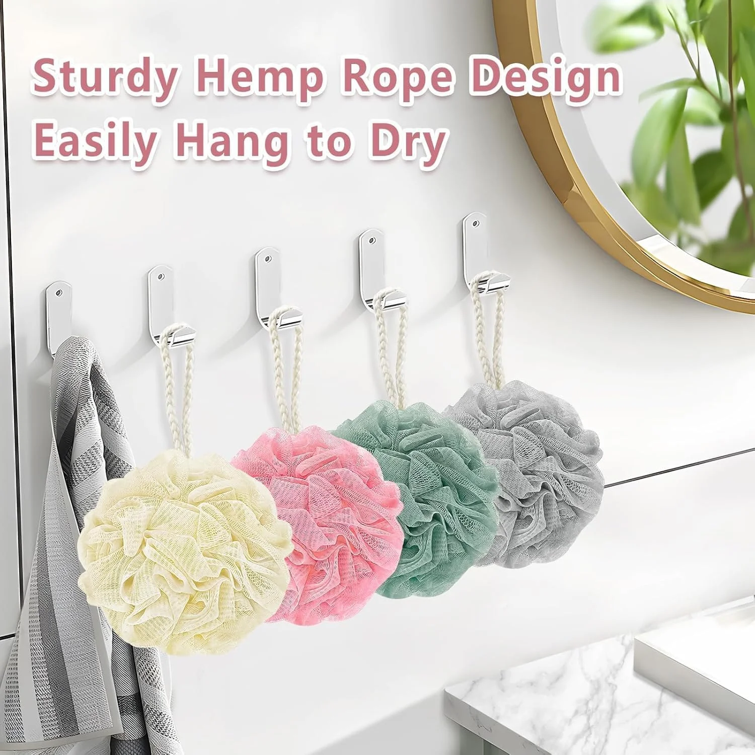 MOMENT 2 Pack Loofah Bath Sponge, Bath Sponge Soft Mesh Shower Puff Loofah for Men, Exfoliating Body Scrubber for Women, Shower Accessories MOMENT 2 Pack Loofah Bath Sponge, Bath Sponge Soft Mesh Shower Puff Loofah for Men, Exfoliating Body Scrubber for Women, Shower Accessories