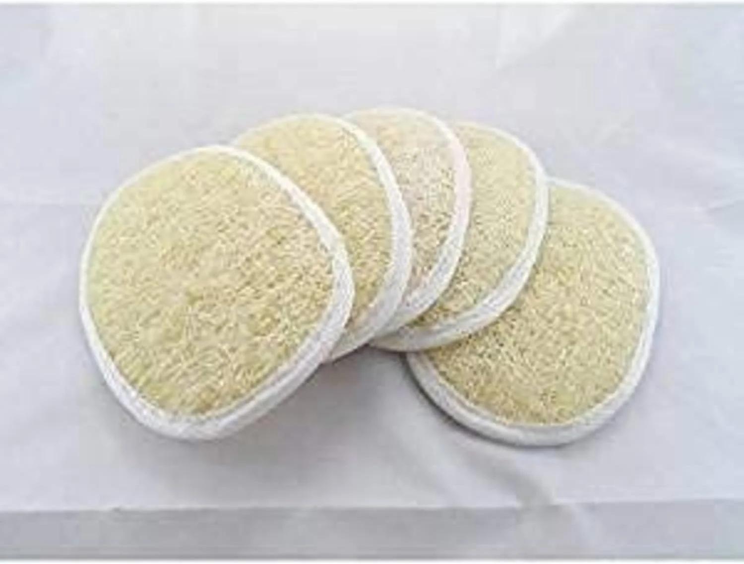 لیف لوفا کودیزه 100% طبیعی از الیاف کدو ارگانیک، اسفنج تمیز کننده دوش، لیف بدن، پف اسکرابر بدن، اسفنج لایه بردار حمام، برس اسکراب حمام برای مردان و زنان (بسته 5 عددی)