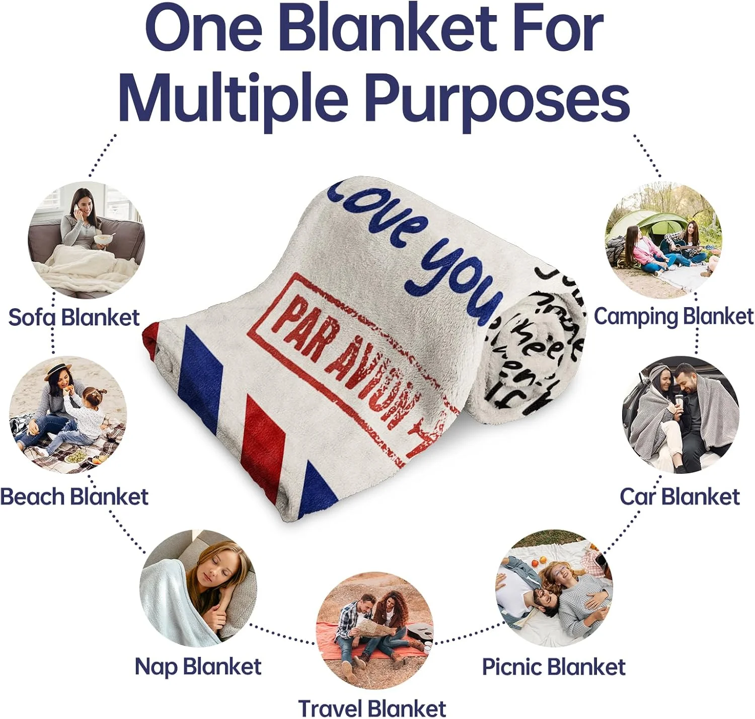 هدیه تولد منحصر به فرد برای پدر از لیبسین - پتوی نرم و دلگرم کننده - هدیه برای پدر از طرف دختر و پسر، هدیه تولد برای بابا، پدر، ناپدری، پتوی کاربردی برای چرت زدن، تخت، ماشین، مبل، پیک نیک، 152x127 سانتی متر