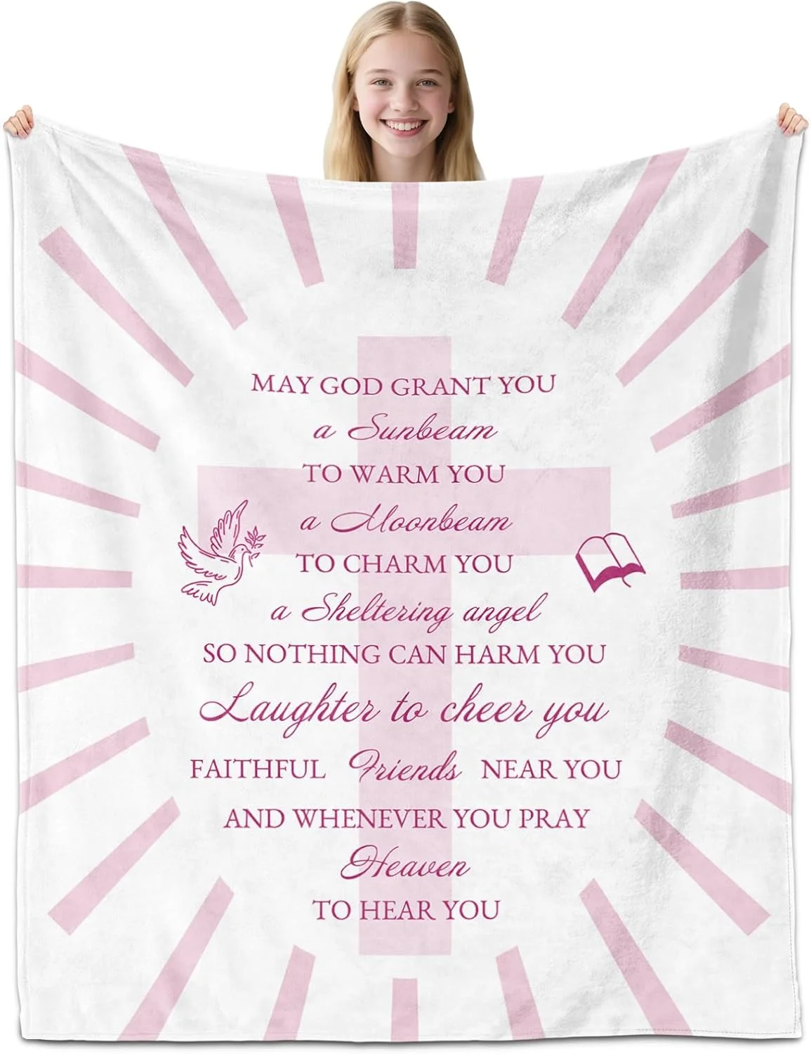 هدیه های تایید ایمان لایورد برای دختران نوجوان، پتوی هدیه تایید ایمان برای دختر نوجوان 152x127 سانتی متر، هدیه های تایید ایمان برای دختران، تزئینات تایید ایمان