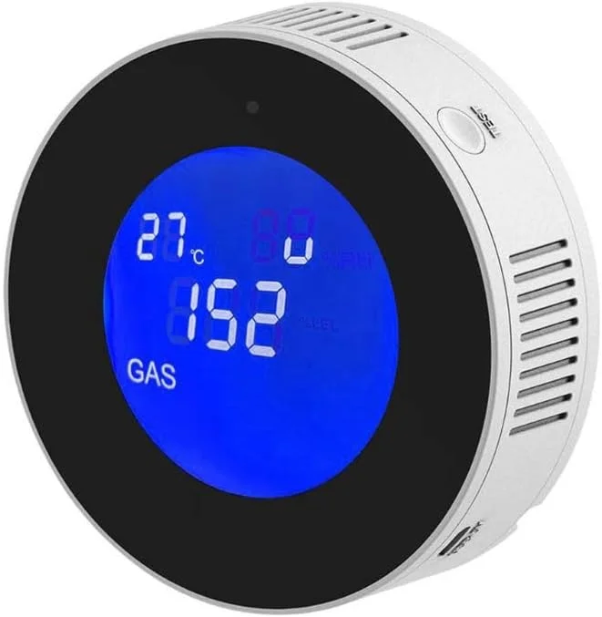 آشکارساز هوشمند نشت گاز Wi-Fi ngnsky، آشکارساز نشت گاز ch4، با LCD دیجیتال، یادآوری تلفن همراه از راه دور برای آشپزخانه منزل.