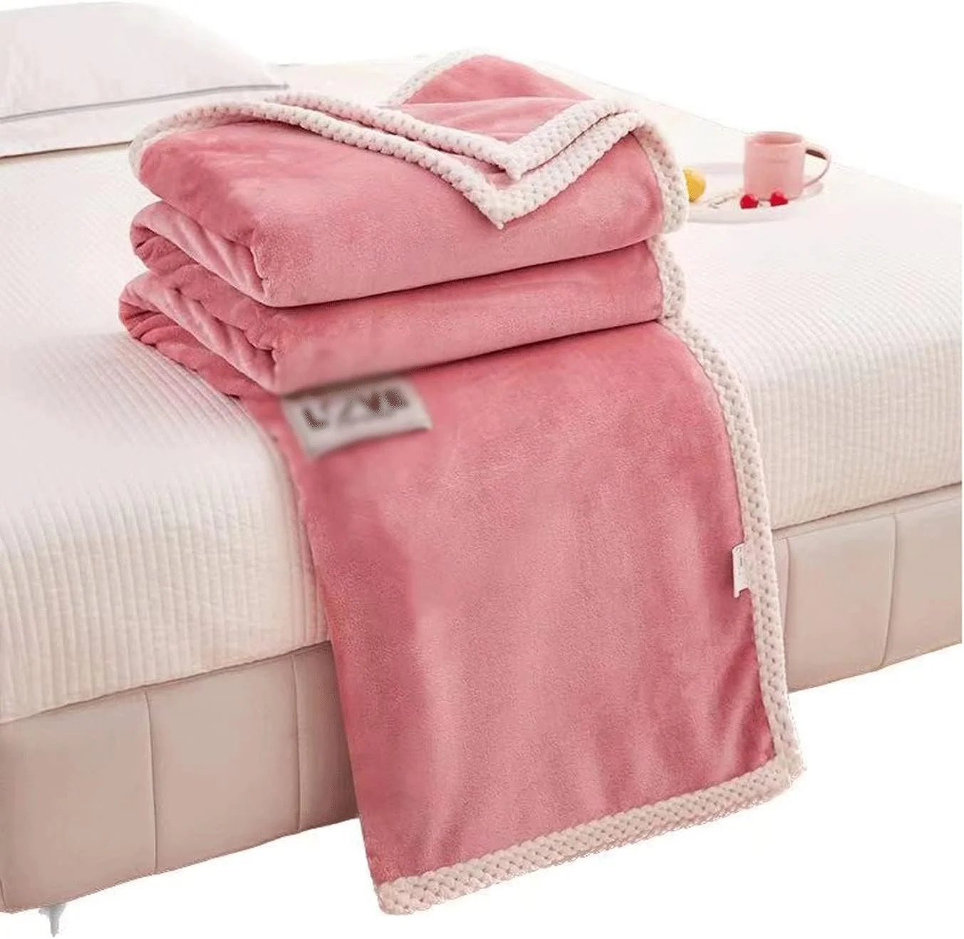 پتو KRSIAXG طرح مخملی شیری، گرم و نرم مناسب فصل زمستان، مناسب تخت، مبل و مسافرت (120x200 سانتی متر)