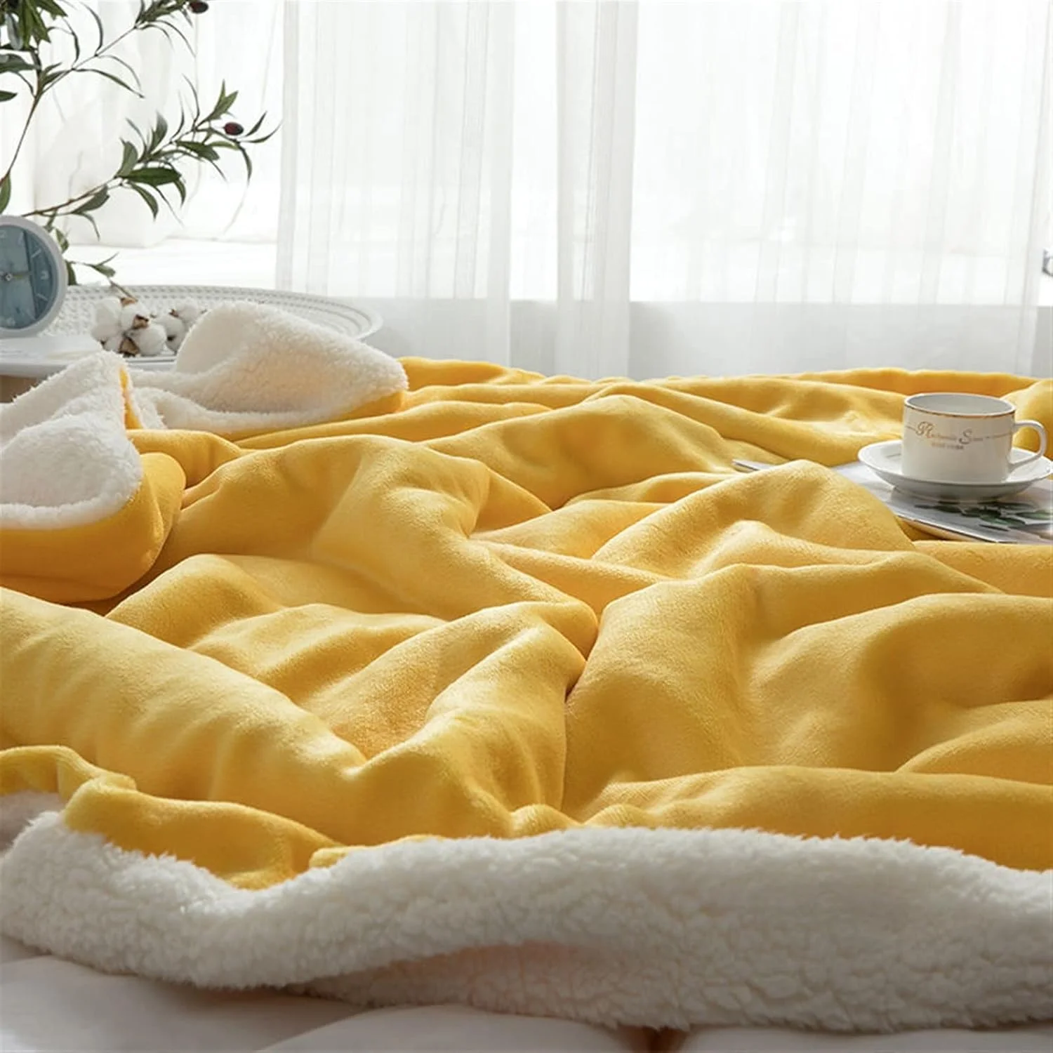 پتوهای زمستانی KRSIAXG، پتو پشمی ضخیم، پتوهای تخت خواب پشمی، روکش تخت خواب گرم، روکش لحاف بزرگسالان، پتوی فوق العاده نرم