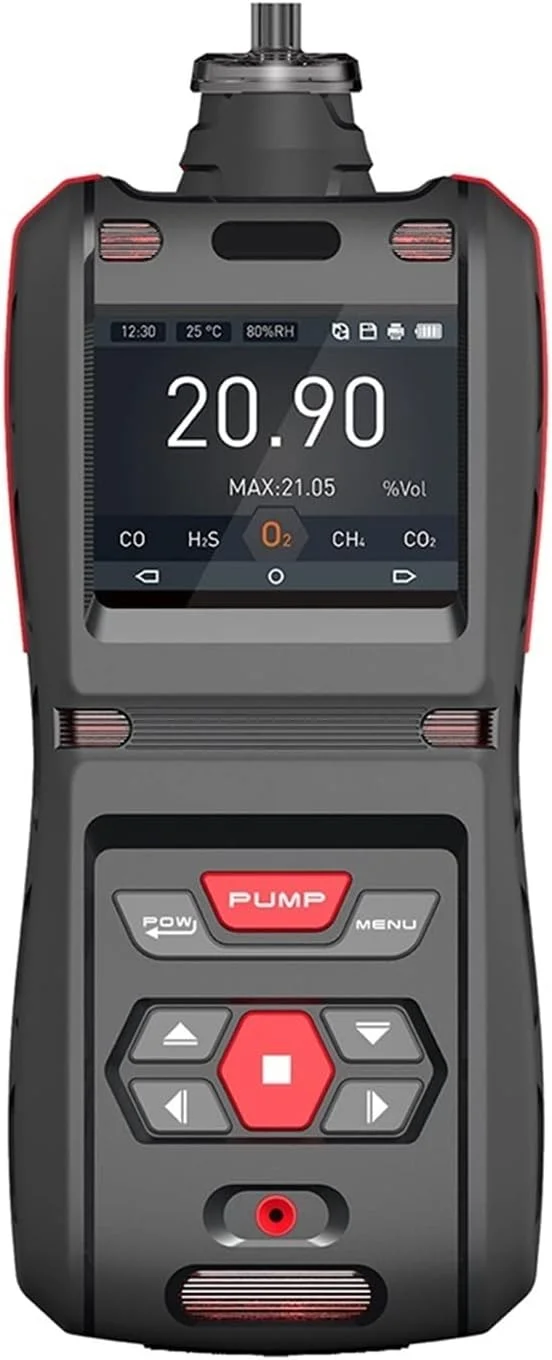دستگاه تشخیص گاز SJHDKLW، ردیاب قابل حمل نشت دی اکسید کربن با محدوده غلظت 0-5000ppm، تستر آلارم گاز CO2
