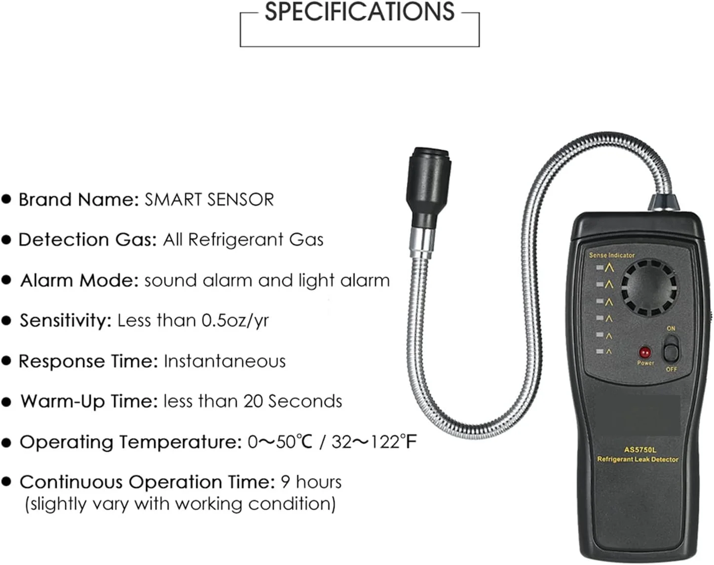 دستگاه تشخیص گاز SJHDKLW، قابل حمل، مناسب برای CFC، HCFC، HFC، هالوژن، دستگاه تشخیص گاز مبرد، دستگاه تست نشت گاز فریون