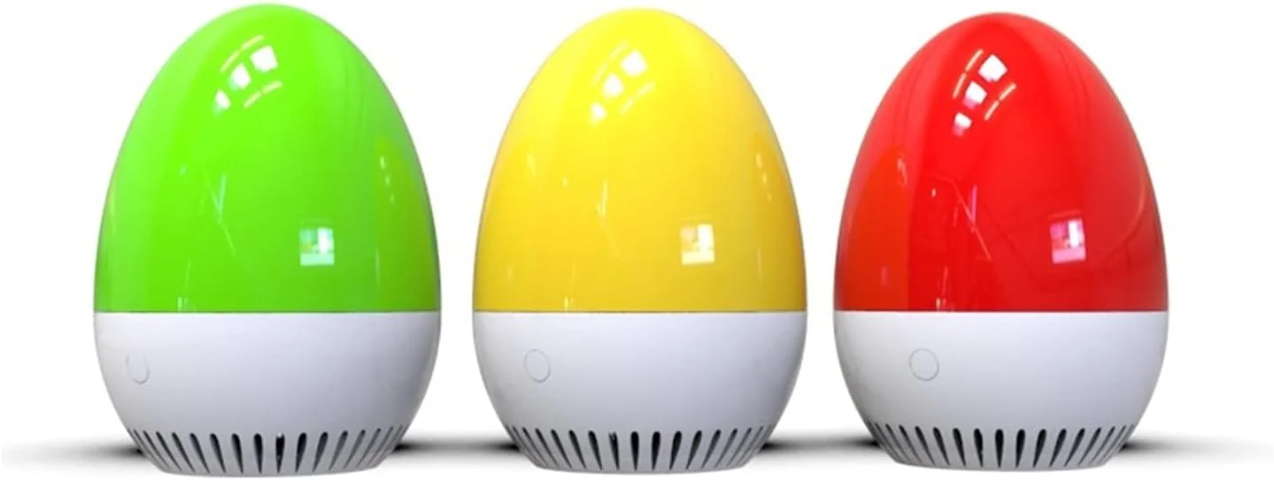 دستگاه تشخیص گاز SJHDKLW، ردیاب دی اکسید کربن CO2، دماسنج و رطوبت سنج کوچک، مدل تخم مرغی