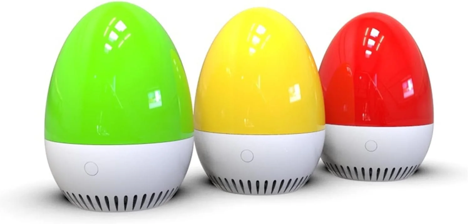 دستگاه تشخیص گاز SJHDKLW، ردیاب دی اکسید کربن CO2، دماسنج و رطوبت سنج کوچک، مدل تخم مرغی