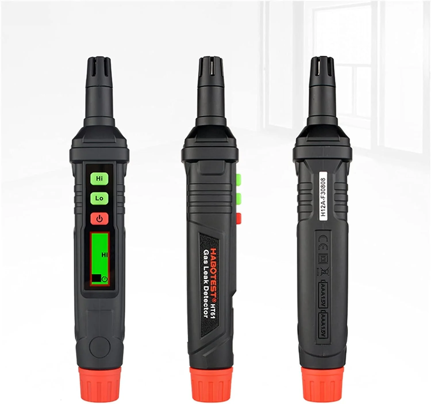 دستگاه تشخیص نشت گاز SJHDKLW، قلمی، قابل حمل، آنالیزور و مانیتور گازهای قابل اشتعال برای منزل، دارای آلارم صوتی و بصری مدل HT61