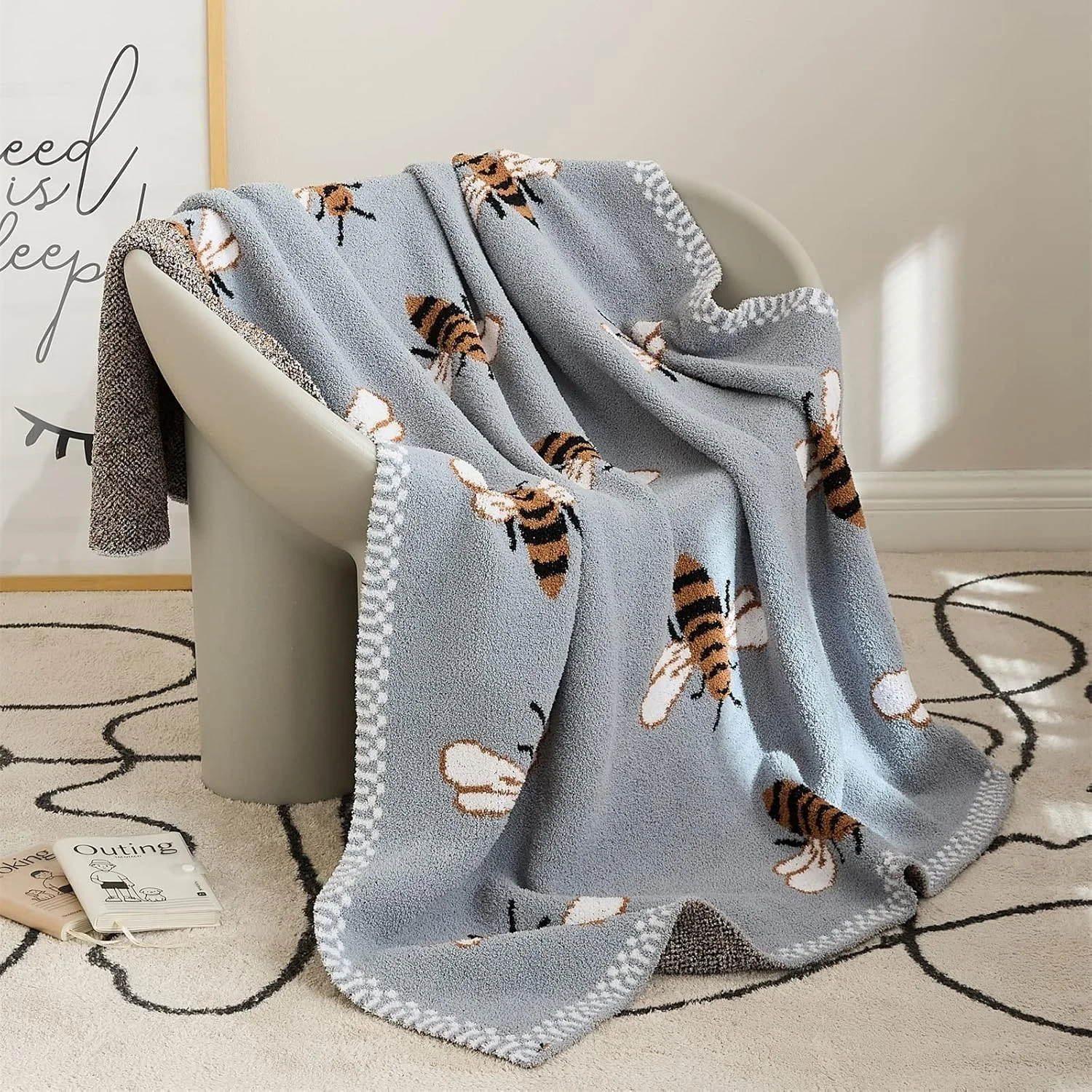 پتو طرح دار KRSIAXG، پتوی فوق العاده نرم و دنج، دکور شیک منزل، تخت، مبل، صندلی، ماشین، پتوهای گرم اداری