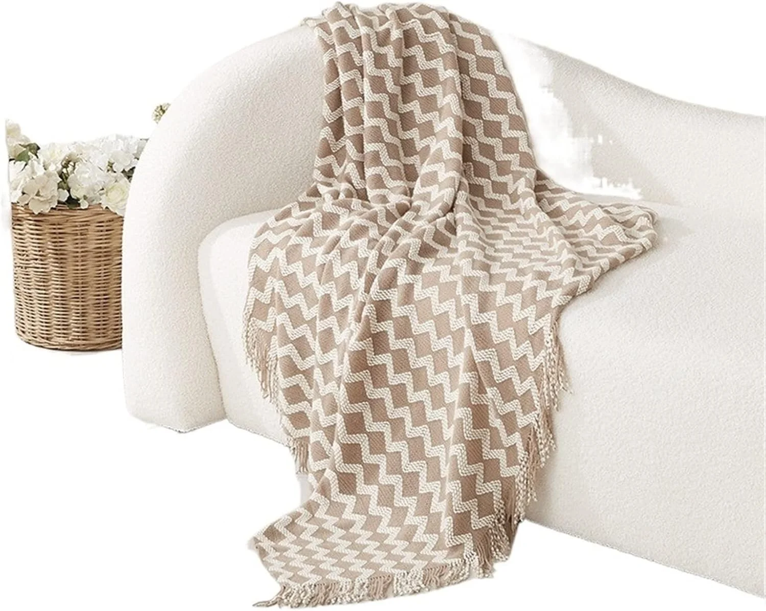 KRSIAXG Blankets Knitted Blanket Blanket With Tassels Decorative Blankets For Sofa Bed Covers Stitch Throw Plaids Bedspread