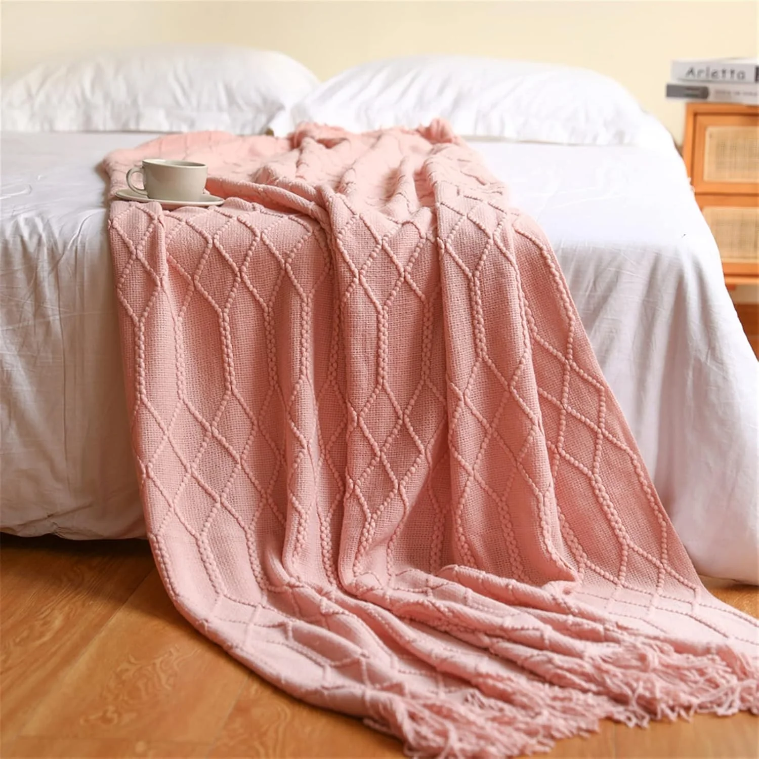 پتو بافتنی KRSIAXG، پتوی مبل تک رنگ، پتوی مسافرتی برای تلویزیون، پتوی چرت زدن، پتوی تهویه هوا، تزئینی تخت