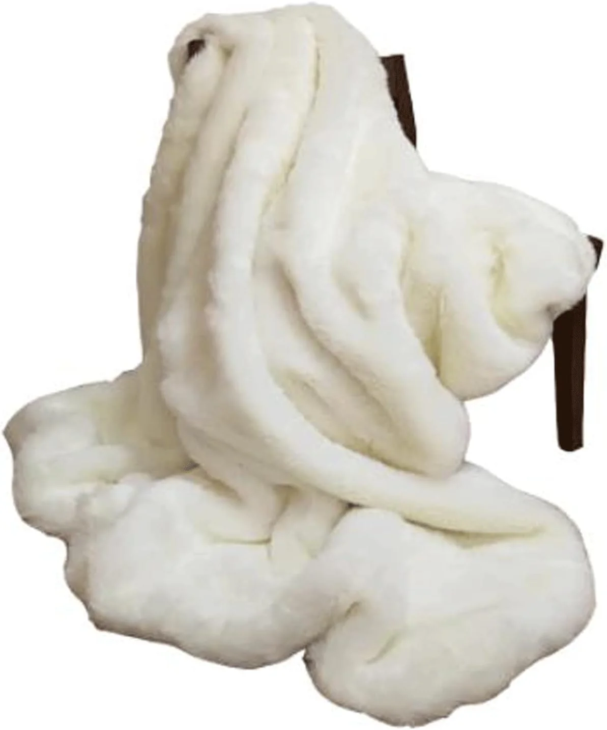 پتوهای تخت خواب KRSIAXG، آکریلیک نرم گرم ضخیم، پتوهای خز روباهی مصنوعی کرکی برای تزئین خانه و مبل (150X220CM)