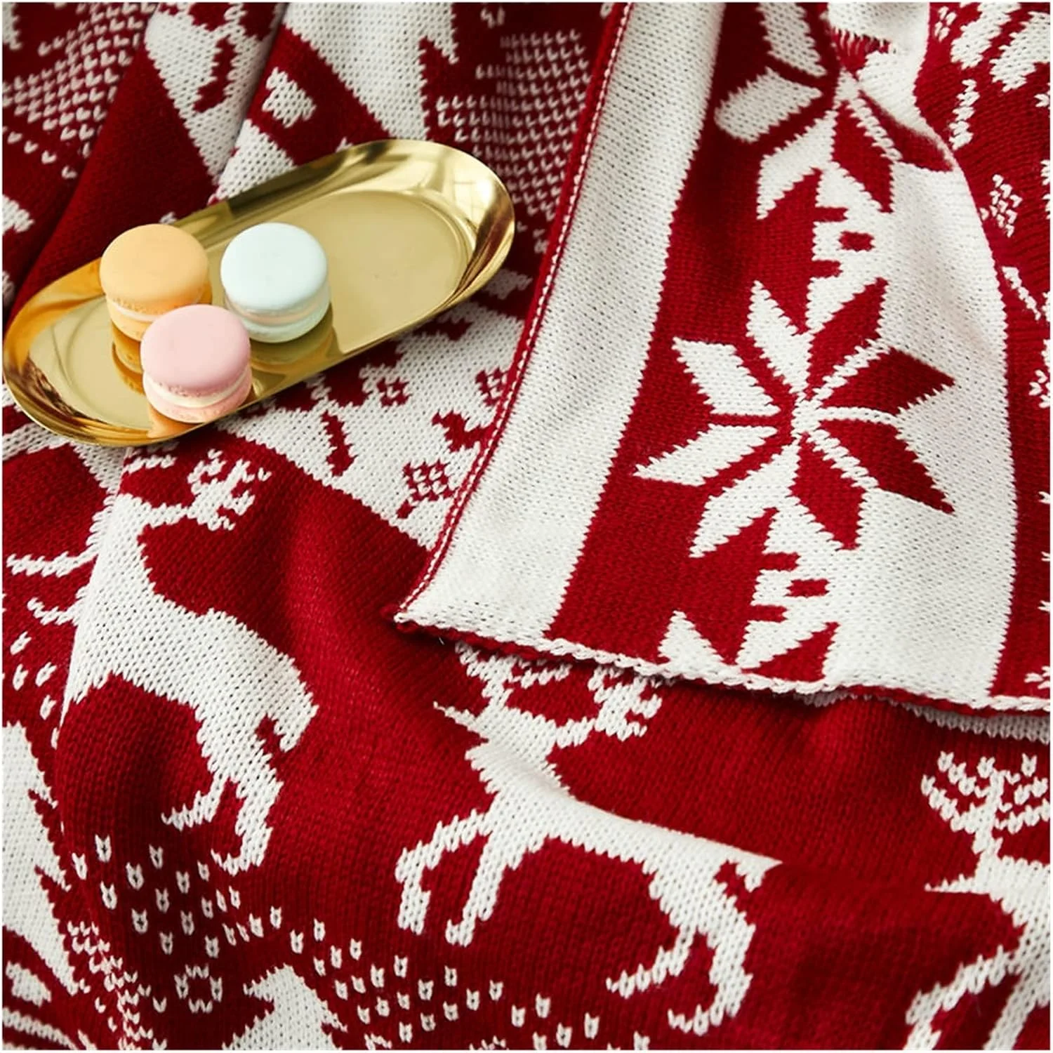 پتو کریسمسی KRSIAXG، پتو بافتنی ژاکارد زمستانی، پتو نرم و گرم برای مبل، تخت و شال هدیه پتو کریسمسی KRSIAXG، پتو بافتنی ژاکارد زمستانی، پتو نرم و گرم برای مبل، تخت و شال هدیه