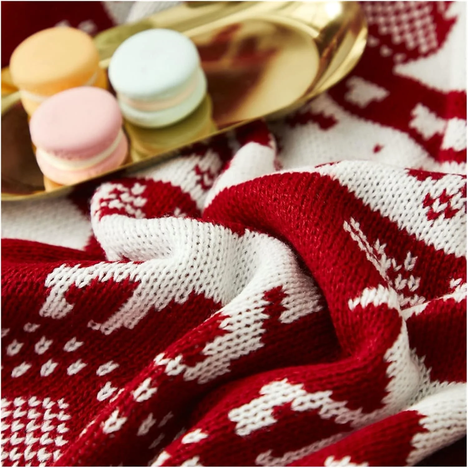 پتو کریسمسی KRSIAXG، پتو بافتنی ژاکارد زمستانی، پتو نرم و گرم برای مبل، تخت و شال هدیه پتو کریسمسی KRSIAXG، پتو بافتنی ژاکارد زمستانی، پتو نرم و گرم برای مبل، تخت و شال هدیه