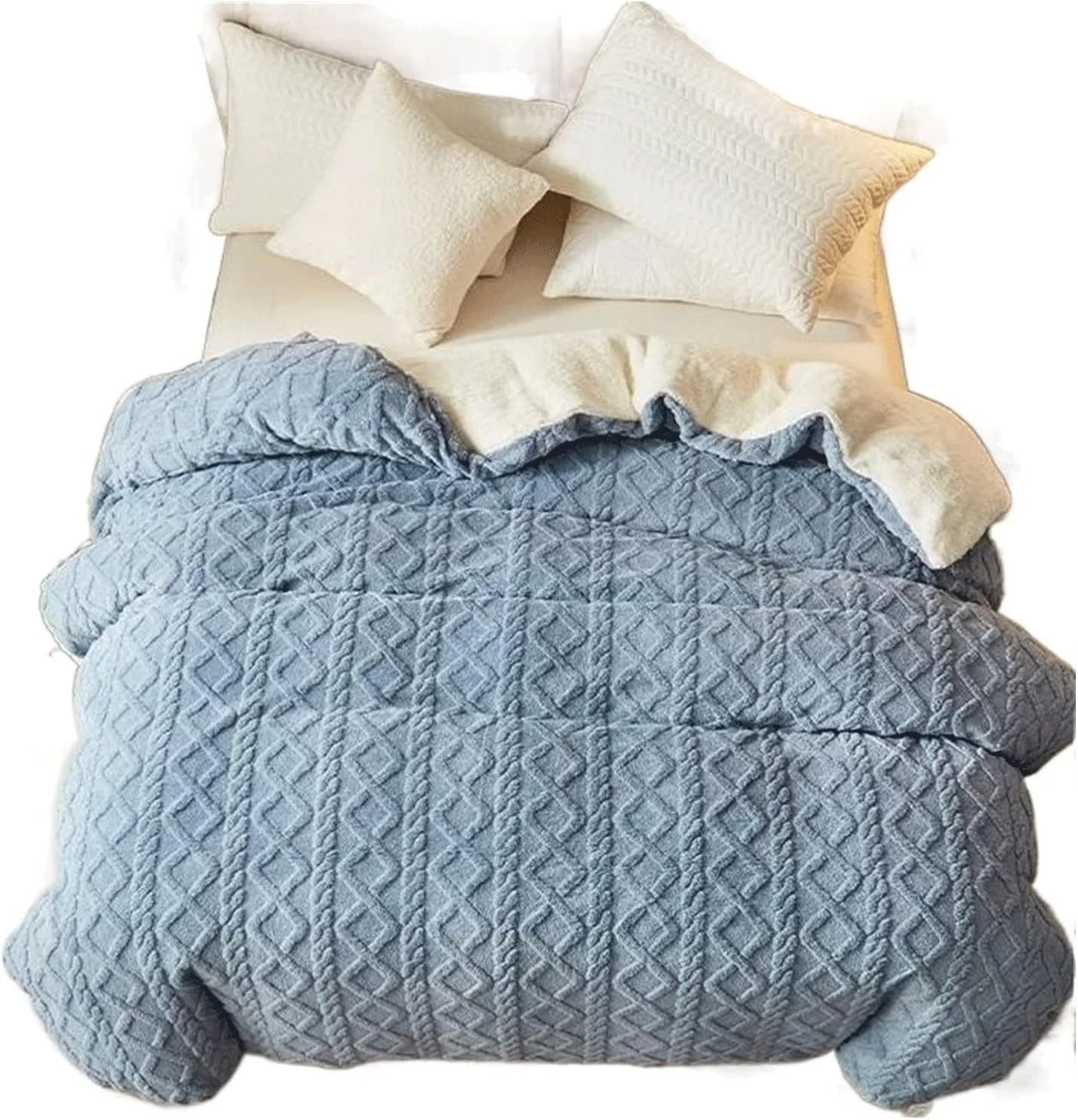 پتوهای زمستانی KRSIAXG، پتوی پشمی دولایه، پتوی ضخیم گرم، پتوهای چهارخانه، پشم گوسفند، روکش فوق العاده گرم و نرم برای مبل و تخت (180x200 سانتی متر)