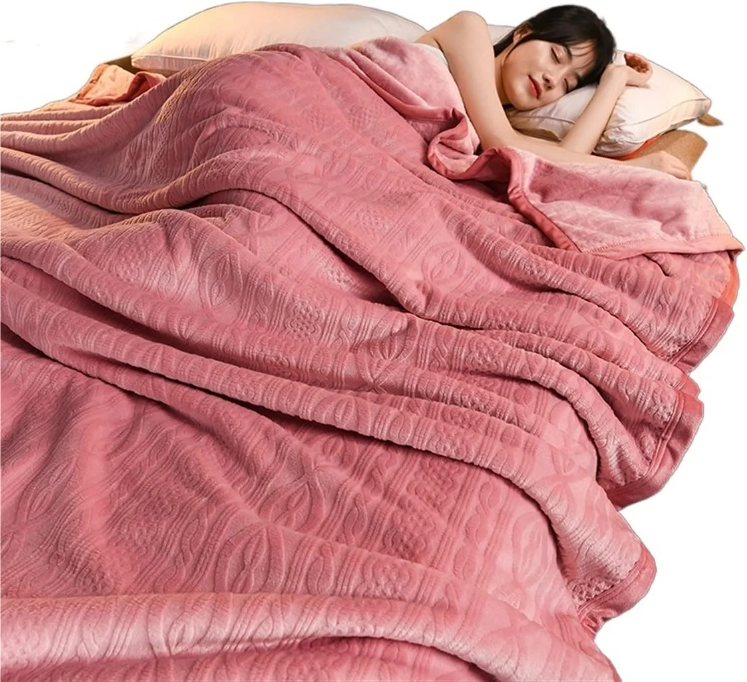 پتو KRSIAXG، پتوی دولایه مخمل بره ای مناسب تخت، پتوی زمستانی، پتو پشمی نرم، رو تختی ملافه ای مناسب مبل و تخت