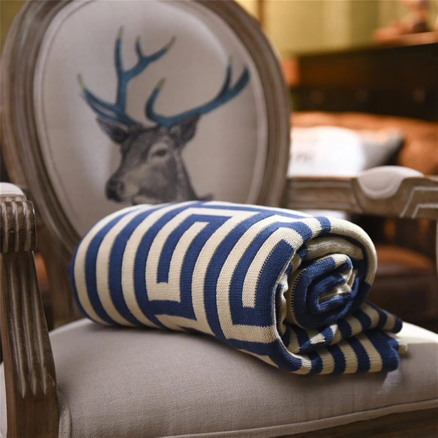 پتو بافتنی پنبه ای KRSIAXG، پتوی مبل مناسب بزرگسالان برای فصل بهار و پاییز پتو بافتنی پنبه ای KRSIAXG، پتوی مبل مناسب بزرگسالان برای فصل بهار و پاییز