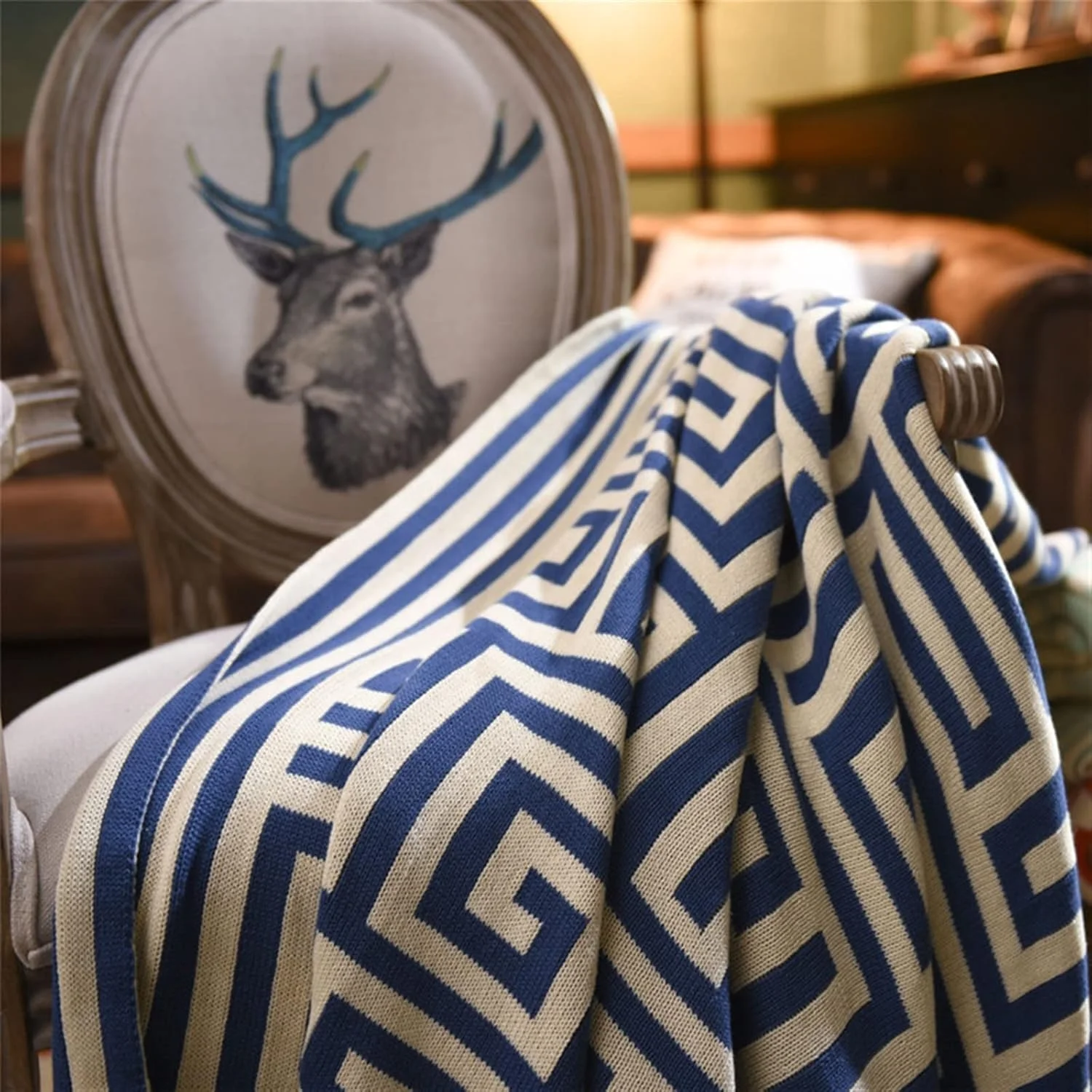 پتو بافتنی پنبه ای KRSIAXG، پتوی مبل مناسب بزرگسالان برای فصل بهار و پاییز پتو بافتنی پنبه ای KRSIAXG، پتوی مبل مناسب بزرگسالان برای فصل بهار و پاییز