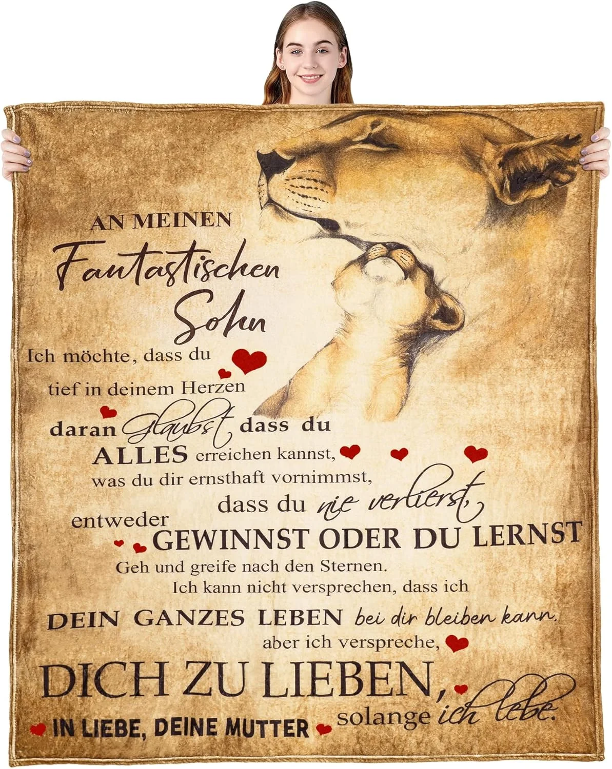 پتوی نرم شخصی‌سازی شده کميلا برای پسرم - پتوی فلانل فوق‌العاده نرم، پتوی مسافرتی، هدیه برای تولد، فارغ‌التحصیلی، کریسمس (203 x 152 سانتی‌متر، پسر (مادر))